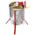 Tangential extractor "Micro" with manual drive, stainless steel extractor basket for 3 Dadant or long straw honeycombs