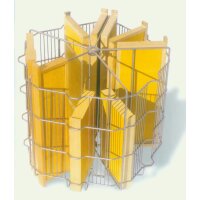 Tangential- Radial Honigschleuder Jolly aus Edelstahl für 5 bis 15 Honigwaben mit Handantrieb