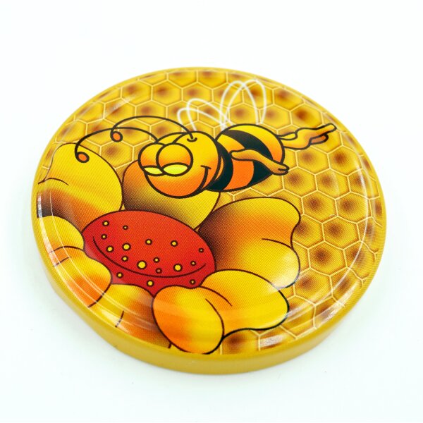 Twist Off Deckel TO66 Blume Biene Wabe für 250g Honigglas