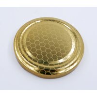 Twist Off Deckel TO66 Gold mit Wabe für 250g Honigglas