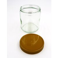 Rundglas mit Kunststoff Deckel 500g Honigglas Neutralglas