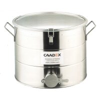 Stainless steel honey filling container with lid and...