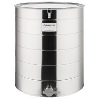 Stainless steel honey filling container with lid and...