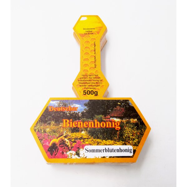 Bar labels for summer blossom honey 500g